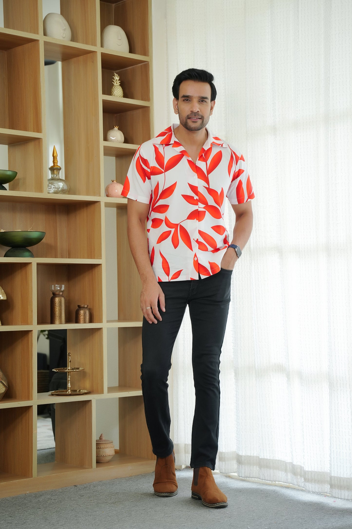 Men Short Sleeve Shirt – Casual Beach Pool Party and Vacation Wear