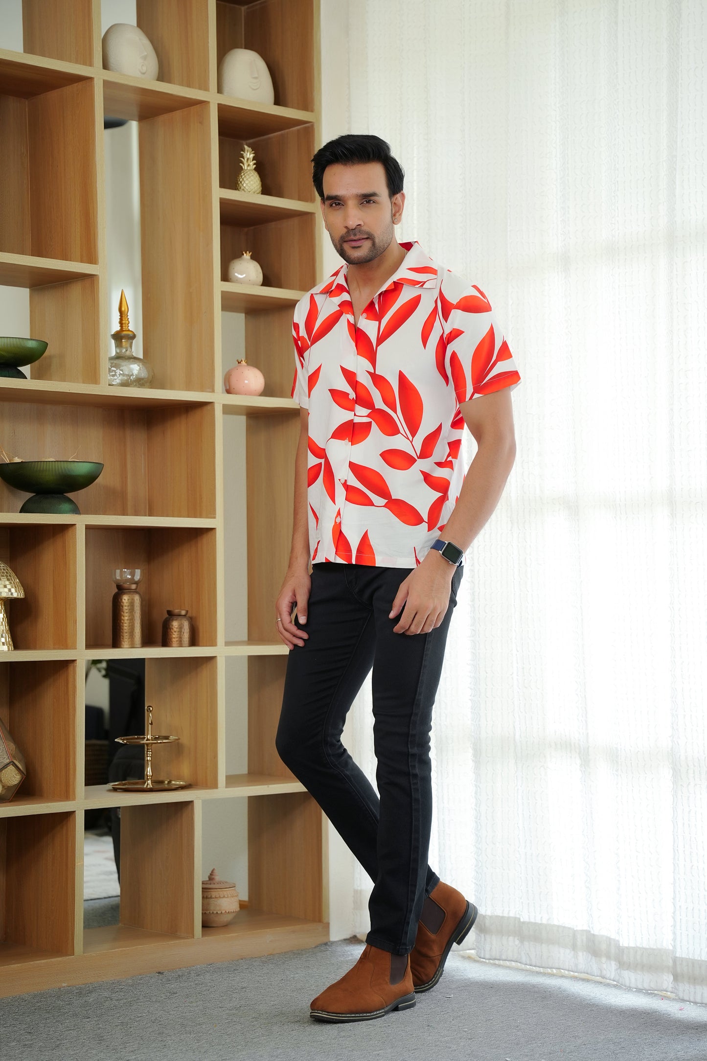 Men Short Sleeve Shirt – Casual Beach Pool Party and Vacation Wear