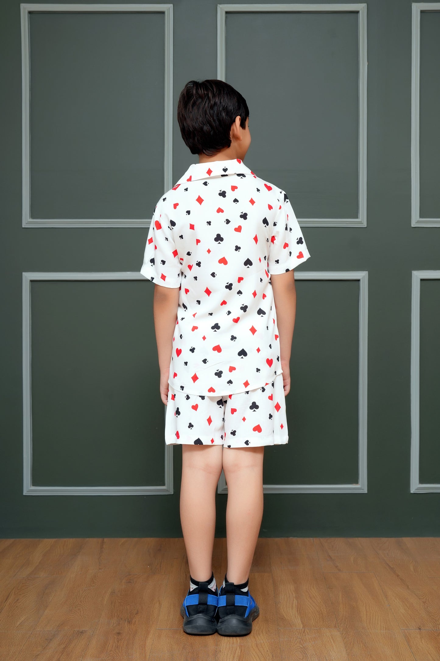 Boys’ Co-ord Set – Shirt & Shorts in Tropical Print