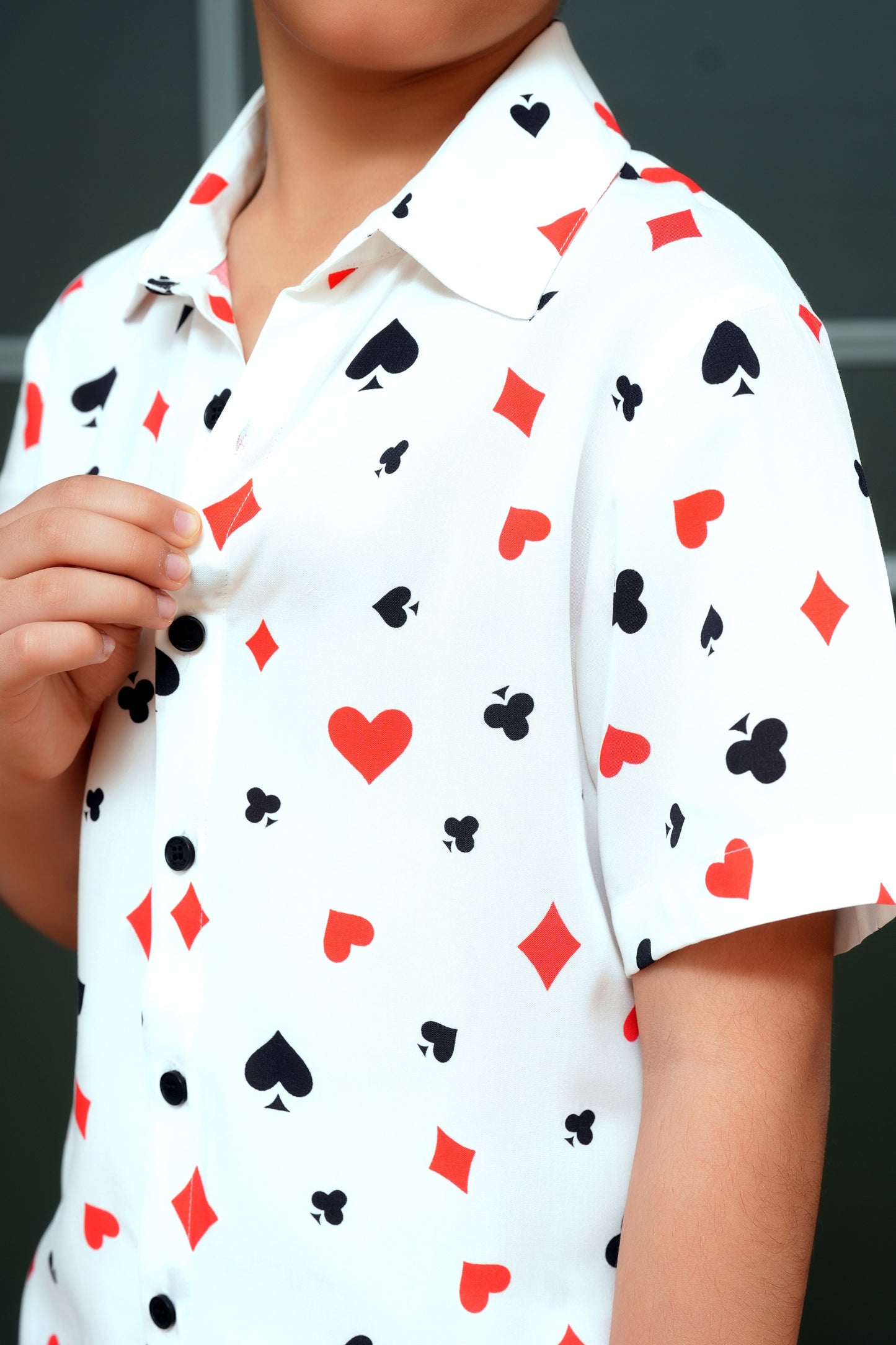 Boys’ Co-ord Set – Shirt & Shorts in Tropical Print