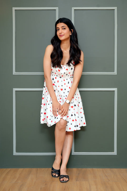 Women’ A-Line Dress – Sleeveless Printed Summer Look