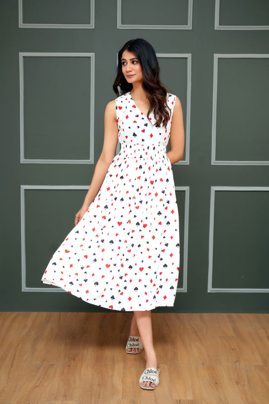 Women’  Printed Midi Dress – Resortwear Style