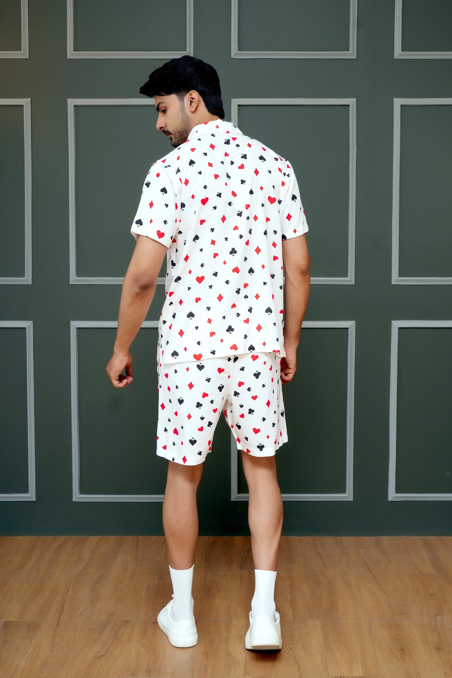 Men’s Matching Shirt and Short Co-ord Set – Printed Statement Look