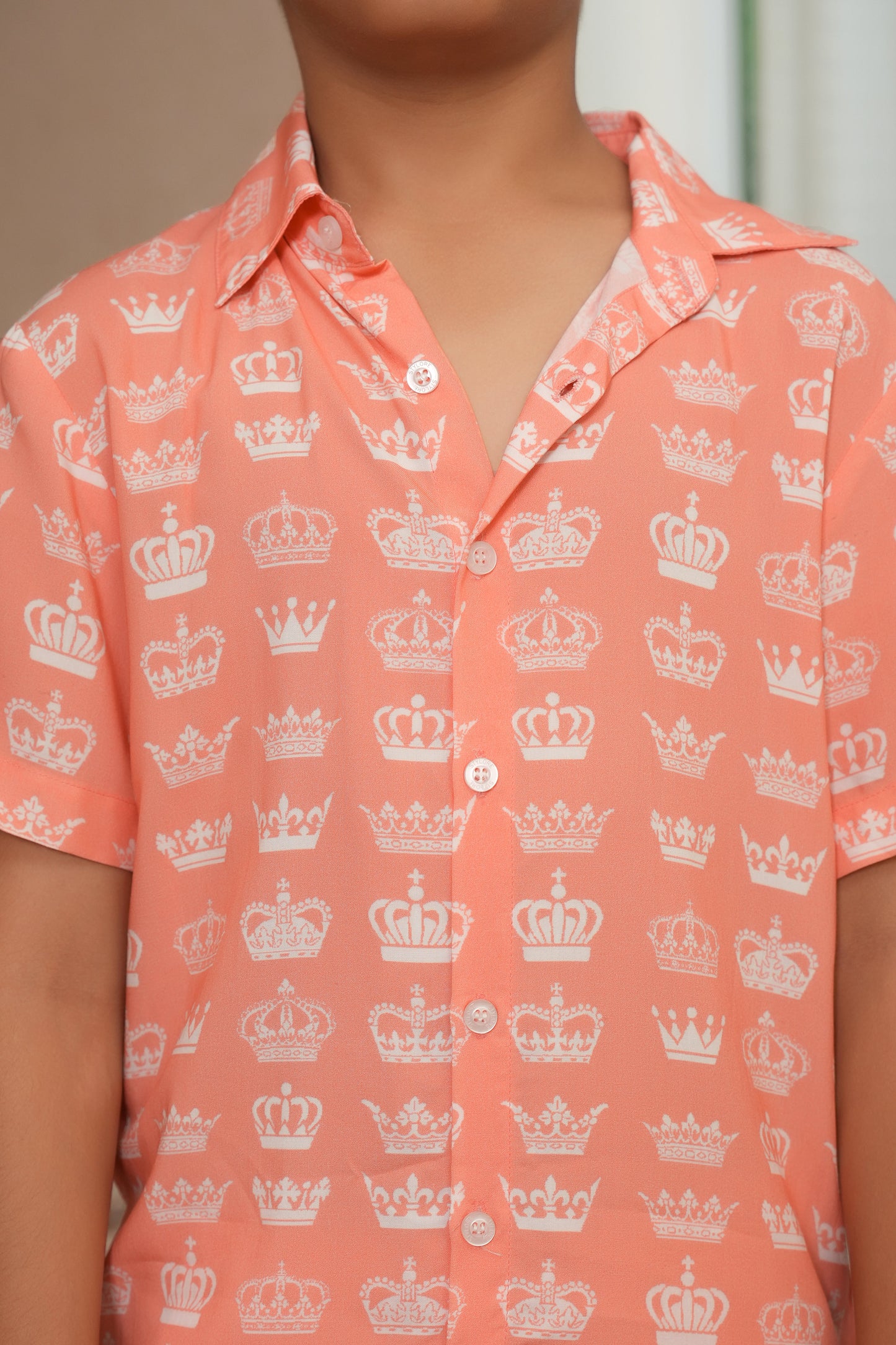 Boys Bright Co Ord Set – Shirt and Shorts Vacation Outfit