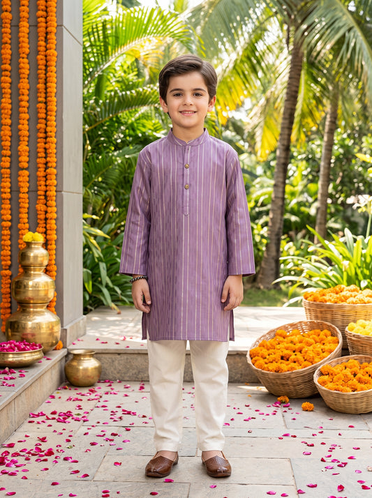 Boys Festive Kurta Pajama Set – Cotton Ethnic Wear