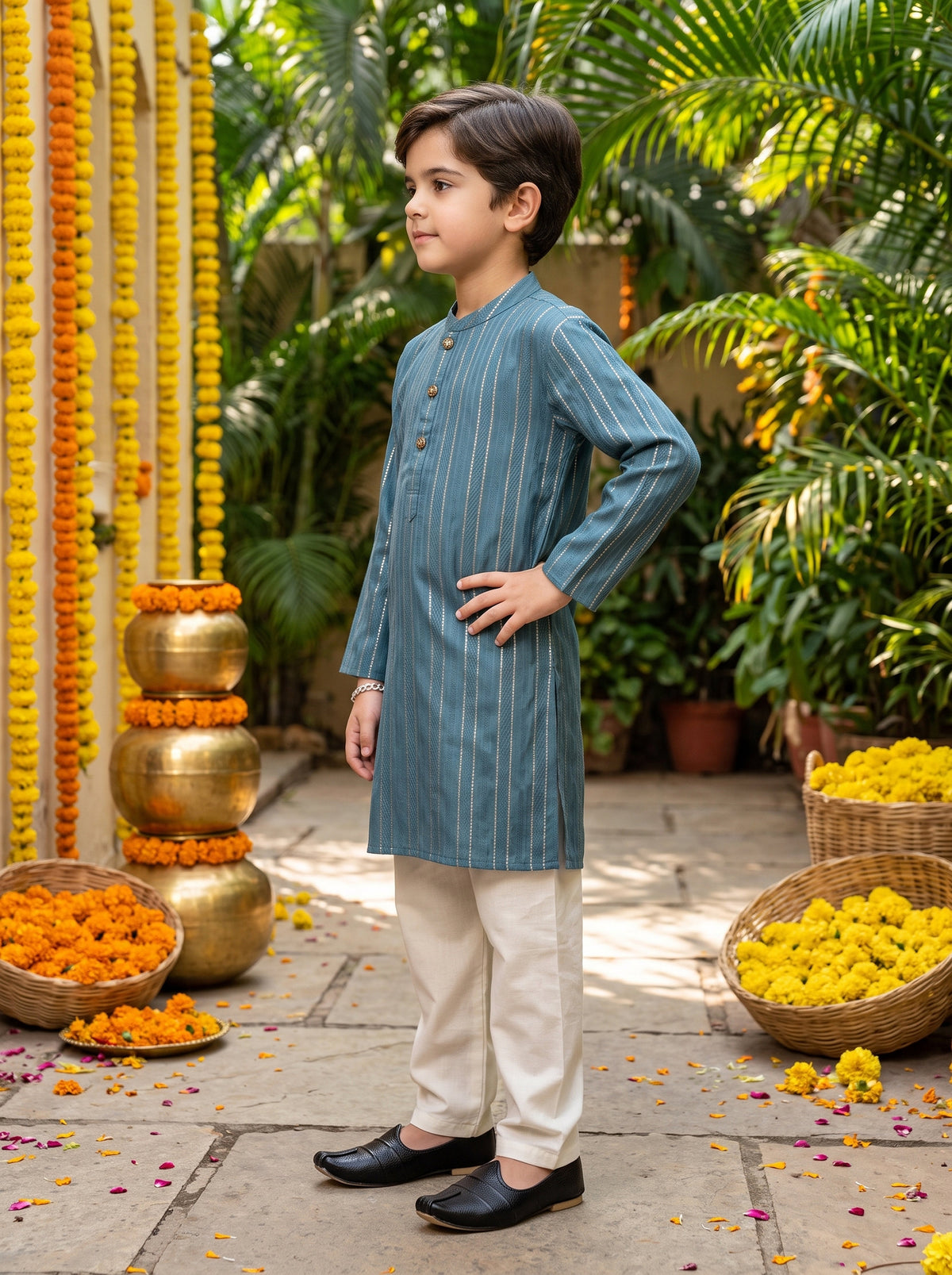 Boys Cotton Kurta Pajama – Wedding & Festive Wear
