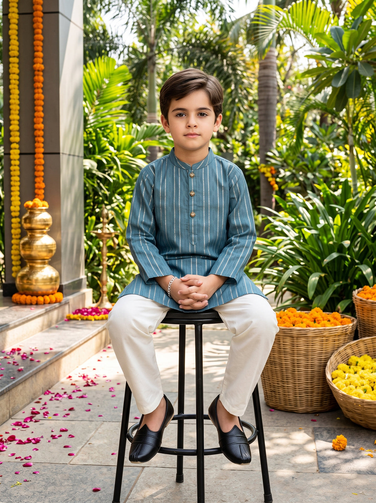 Boys Cotton Kurta Pajama – Wedding & Festive Wear