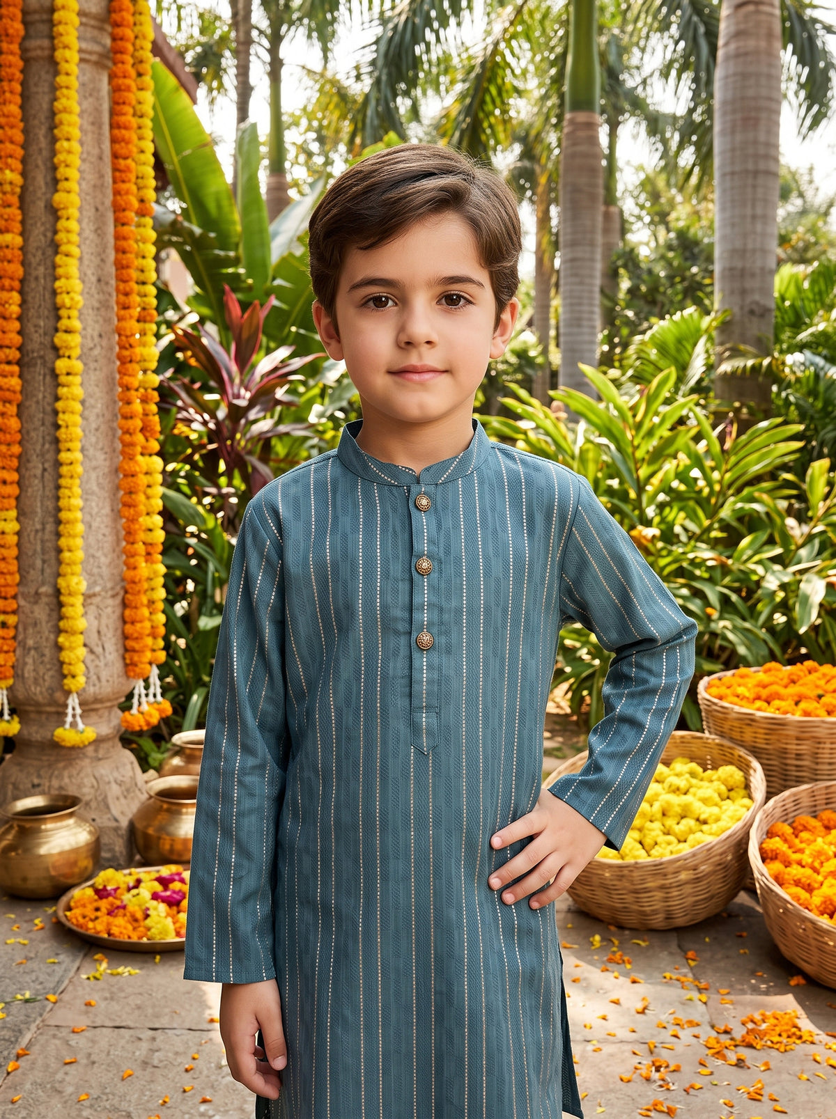 Boys Cotton Kurta Pajama – Wedding & Festive Wear