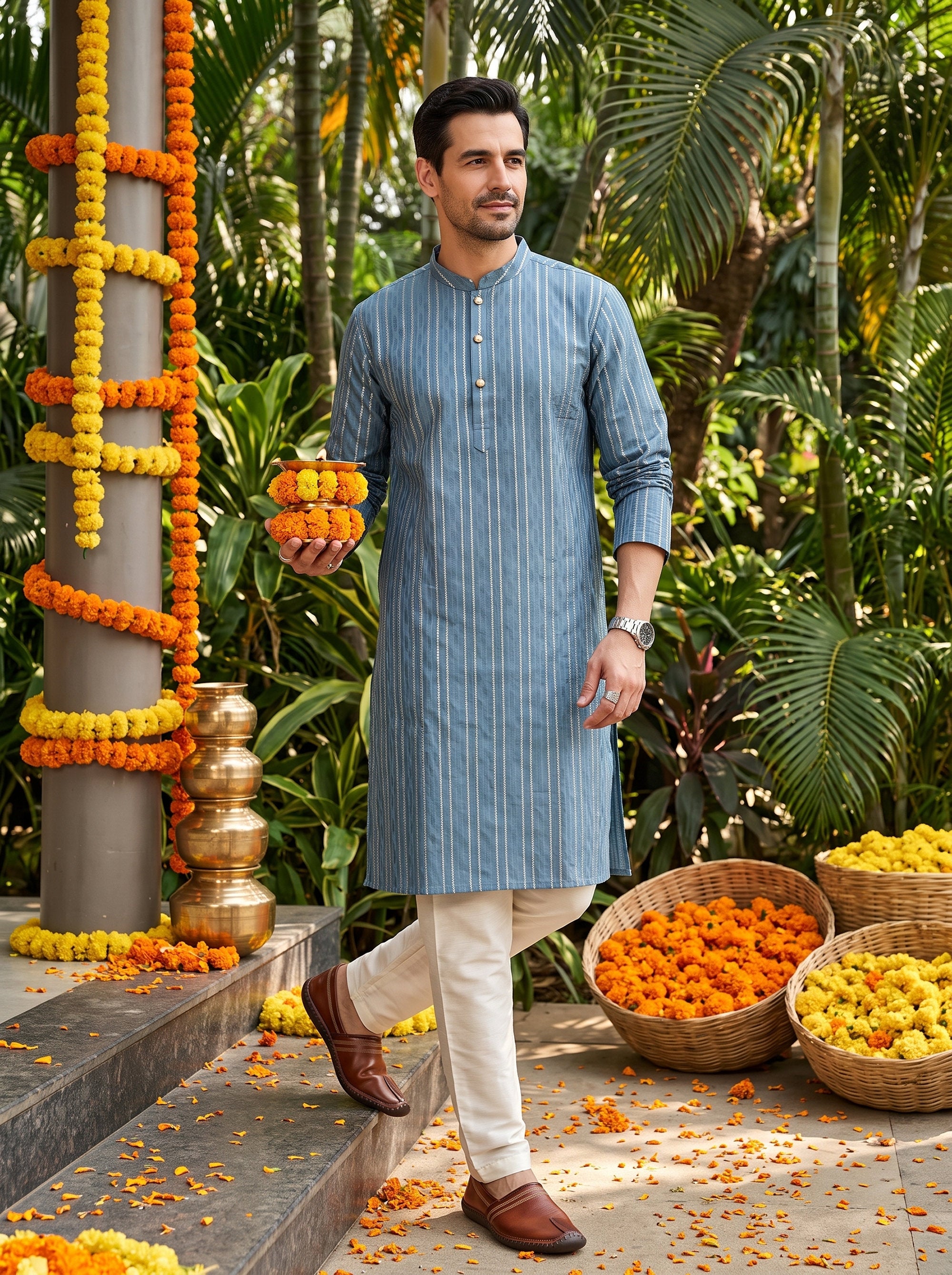 Men’s Cotton Ethnic Kurta – Family Celebration Wear
