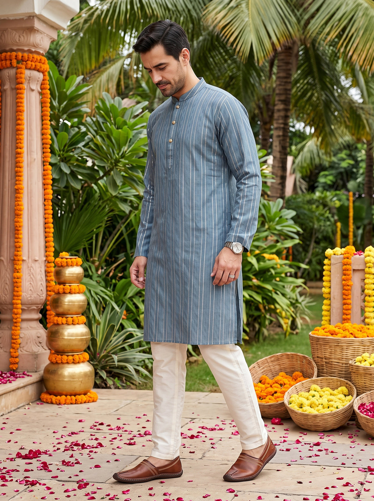 Men’s Cotton Ethnic Kurta – Family Celebration Wear