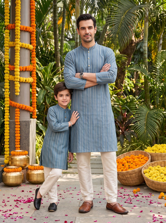 Father & Son Twinning Kurta Sets – Festival Wear