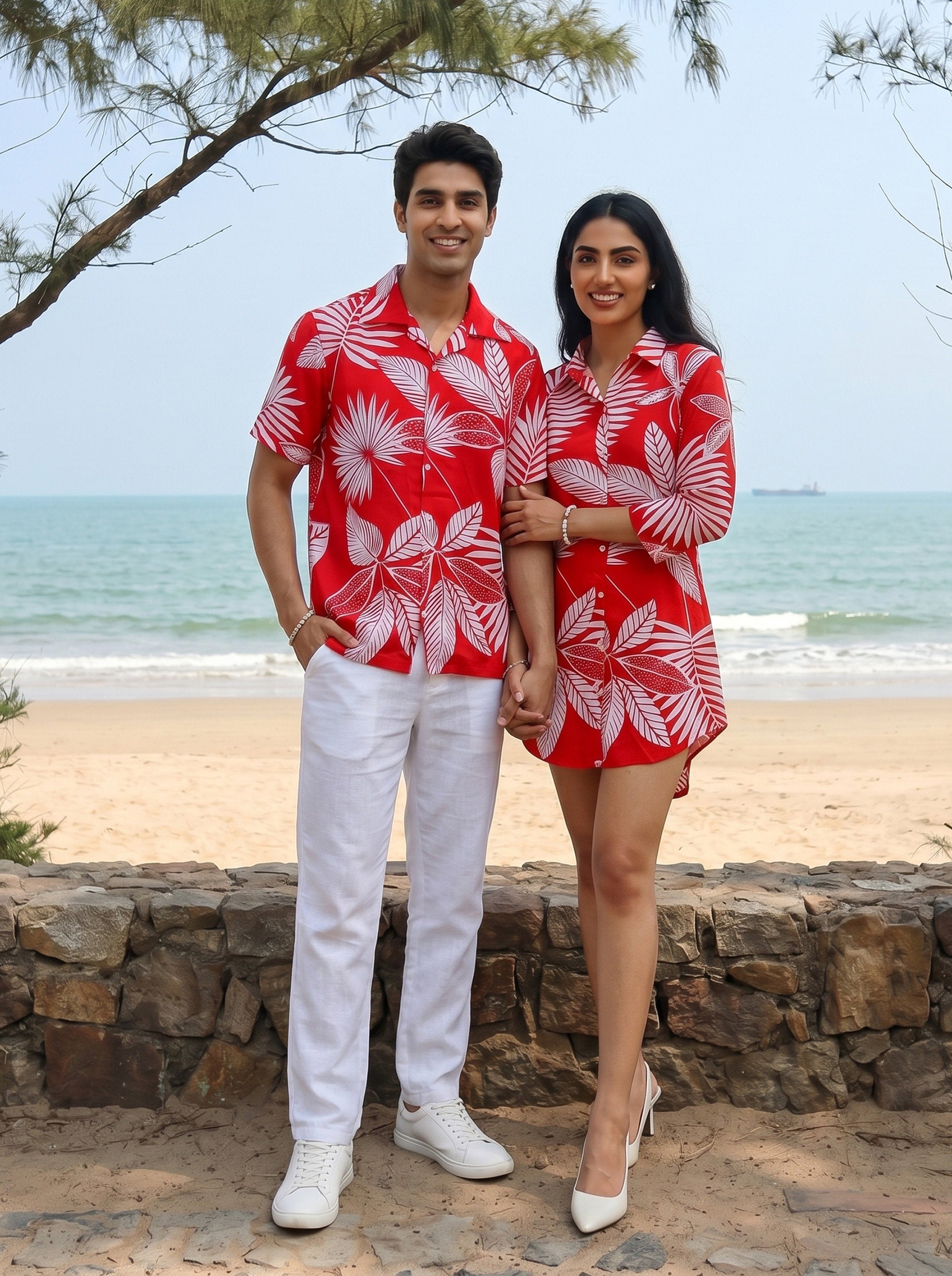 His & Her Resort Outfit – Matching Shirt & Maxi Dress