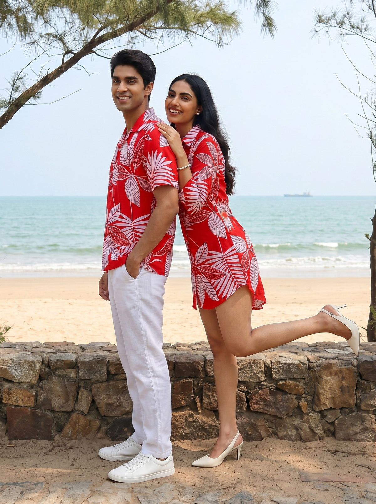 His & Her Resort Outfit – Matching Shirt & Maxi Dress