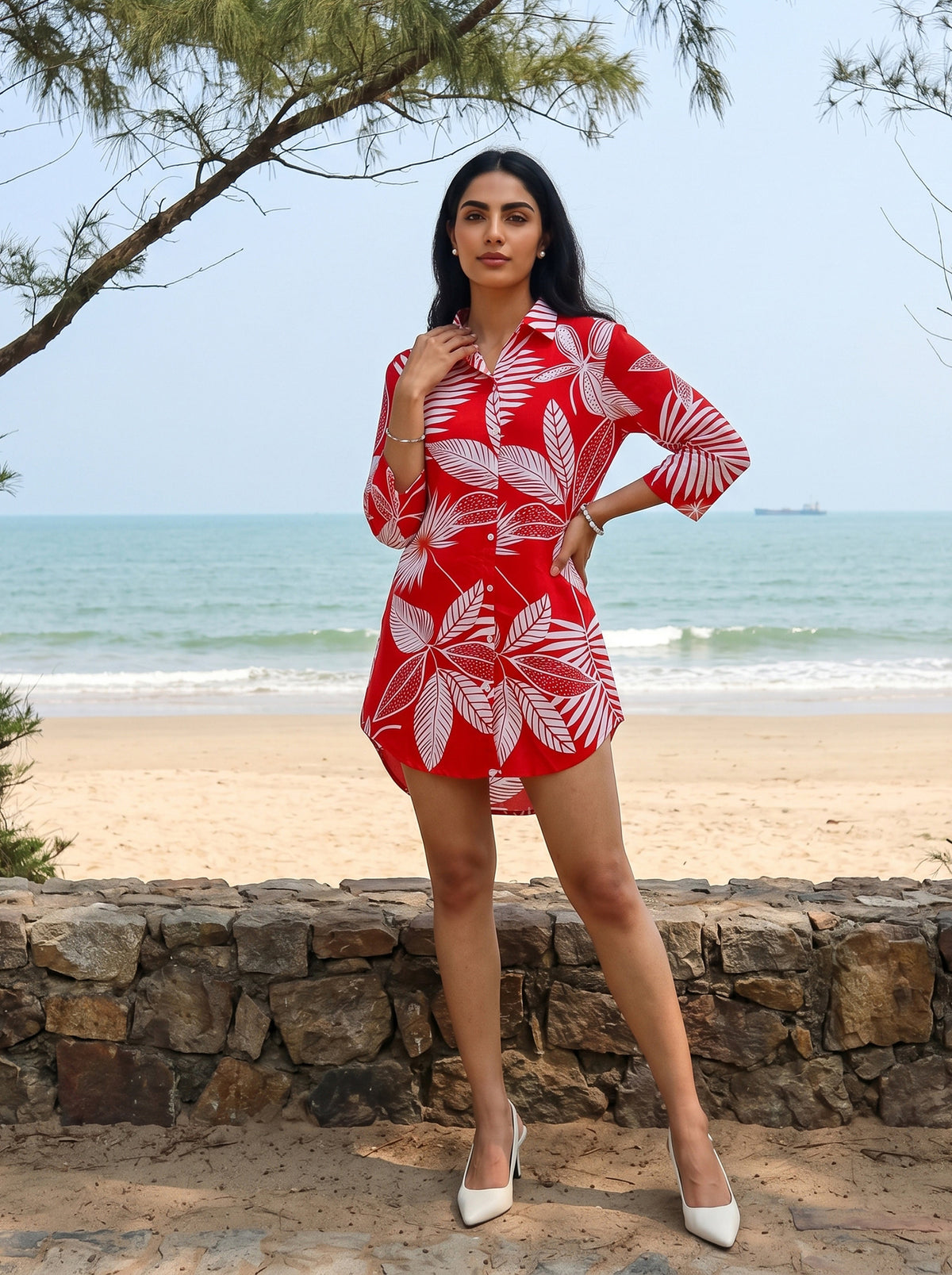 Women’s Long Shirt Dress – Resort & Vacation Wear