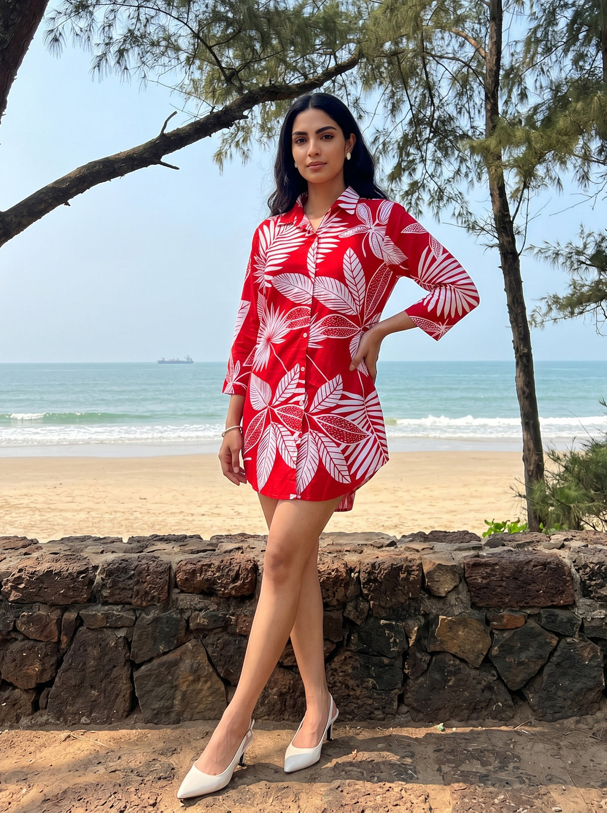 Women’s Long Shirt Dress – Resort & Vacation Wear