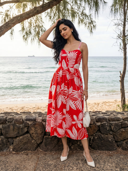 Women’s Midi Dress – Beach & Resort Vacation Outfit