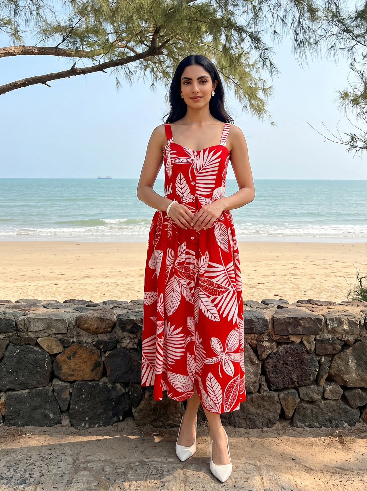 Women’s Midi Dress – Beach & Resort Vacation Outfit