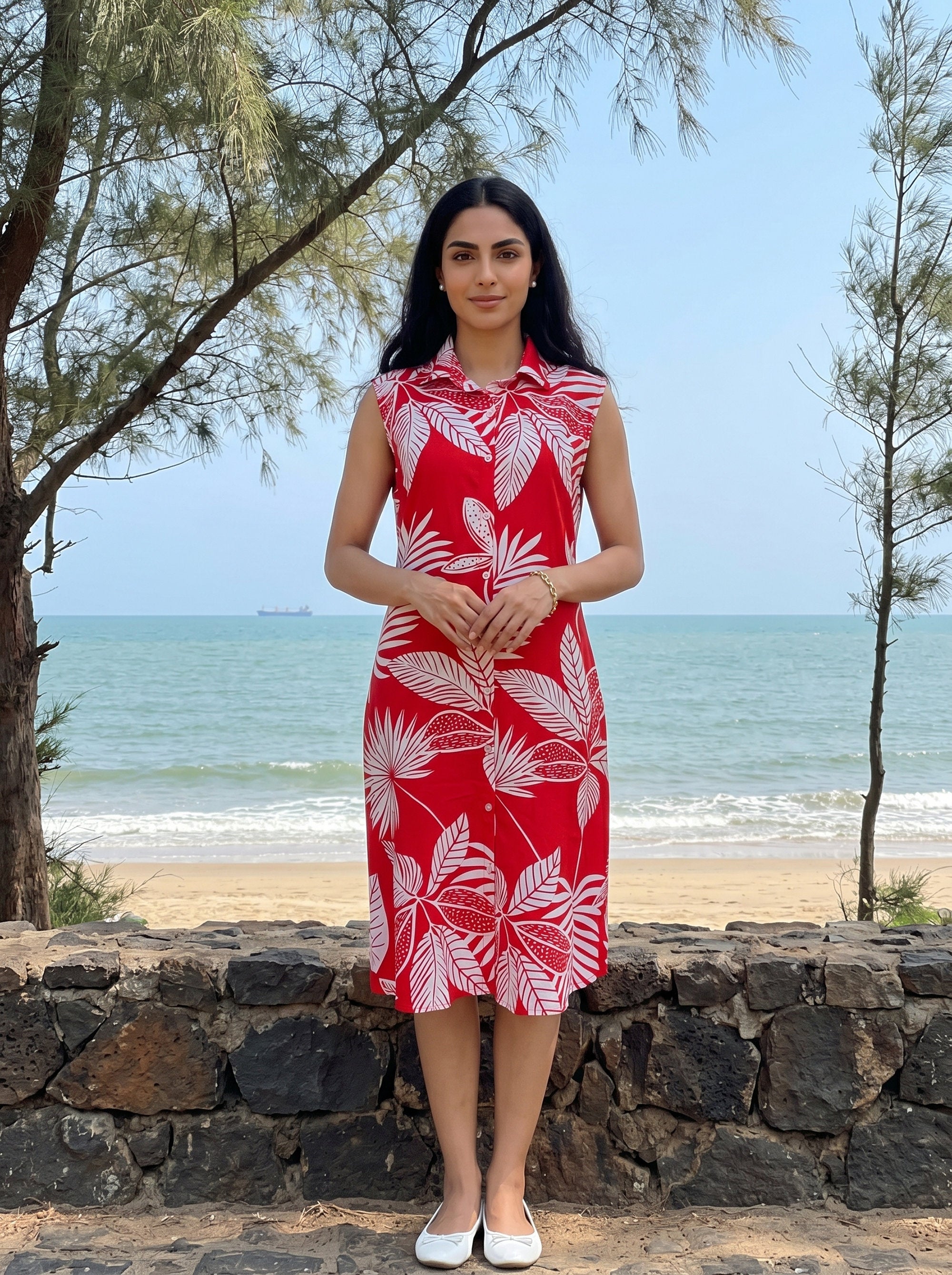 Girl’s Tropical Midi Dress – Vacation & Birthday Outfit