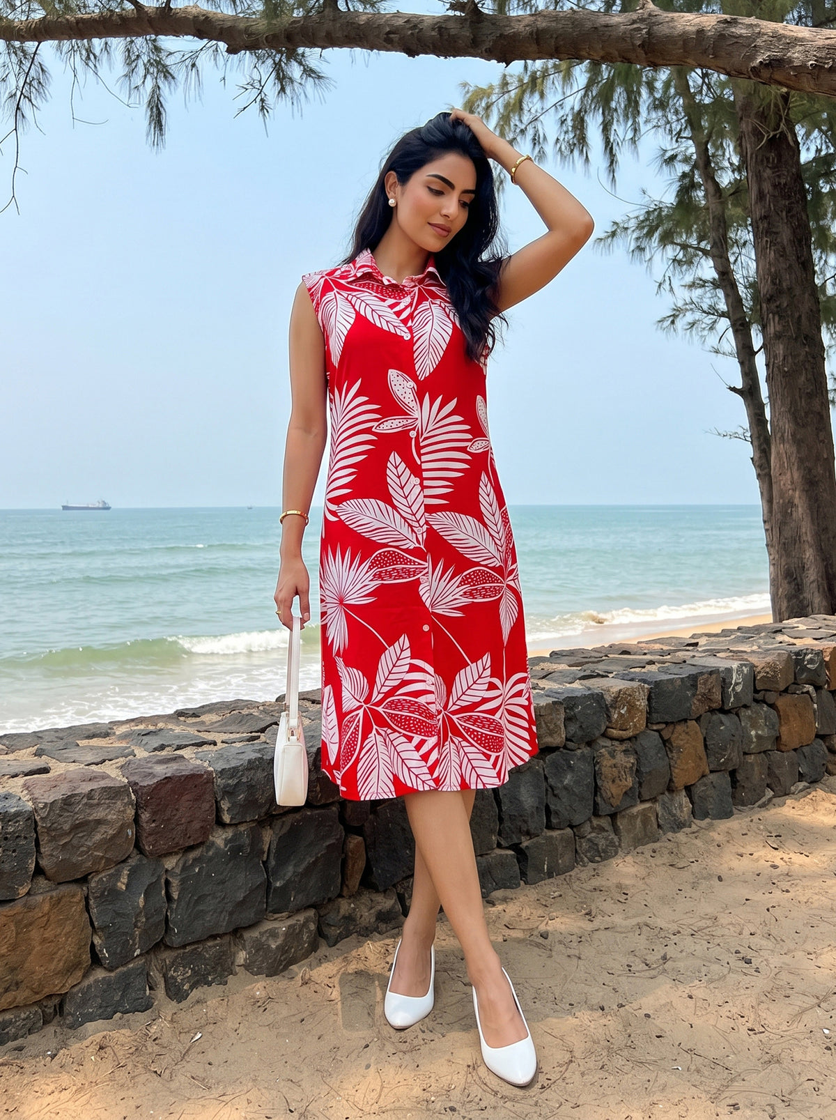 Girl’s Tropical Midi Dress – Vacation & Birthday Outfit