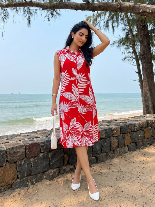 Girl’s Tropical Midi Dress – Vacation & Birthday Outfit