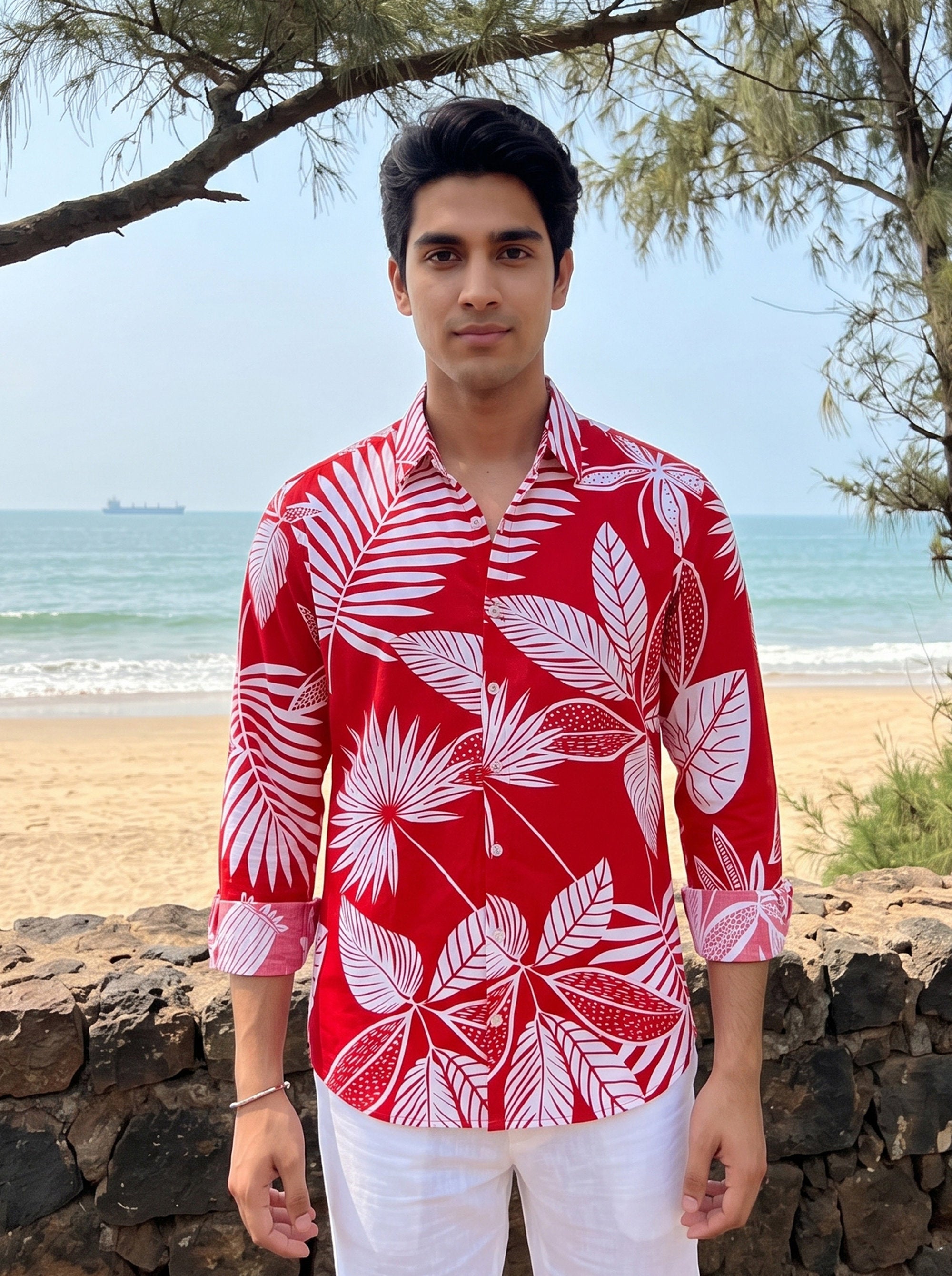 Men’s Full Sleeve Resort Shirt – Vacation & Dinner Wear