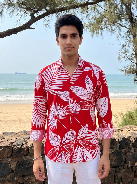 Men’s Full Sleeve Resort Shirt – Vacation & Dinner Wear