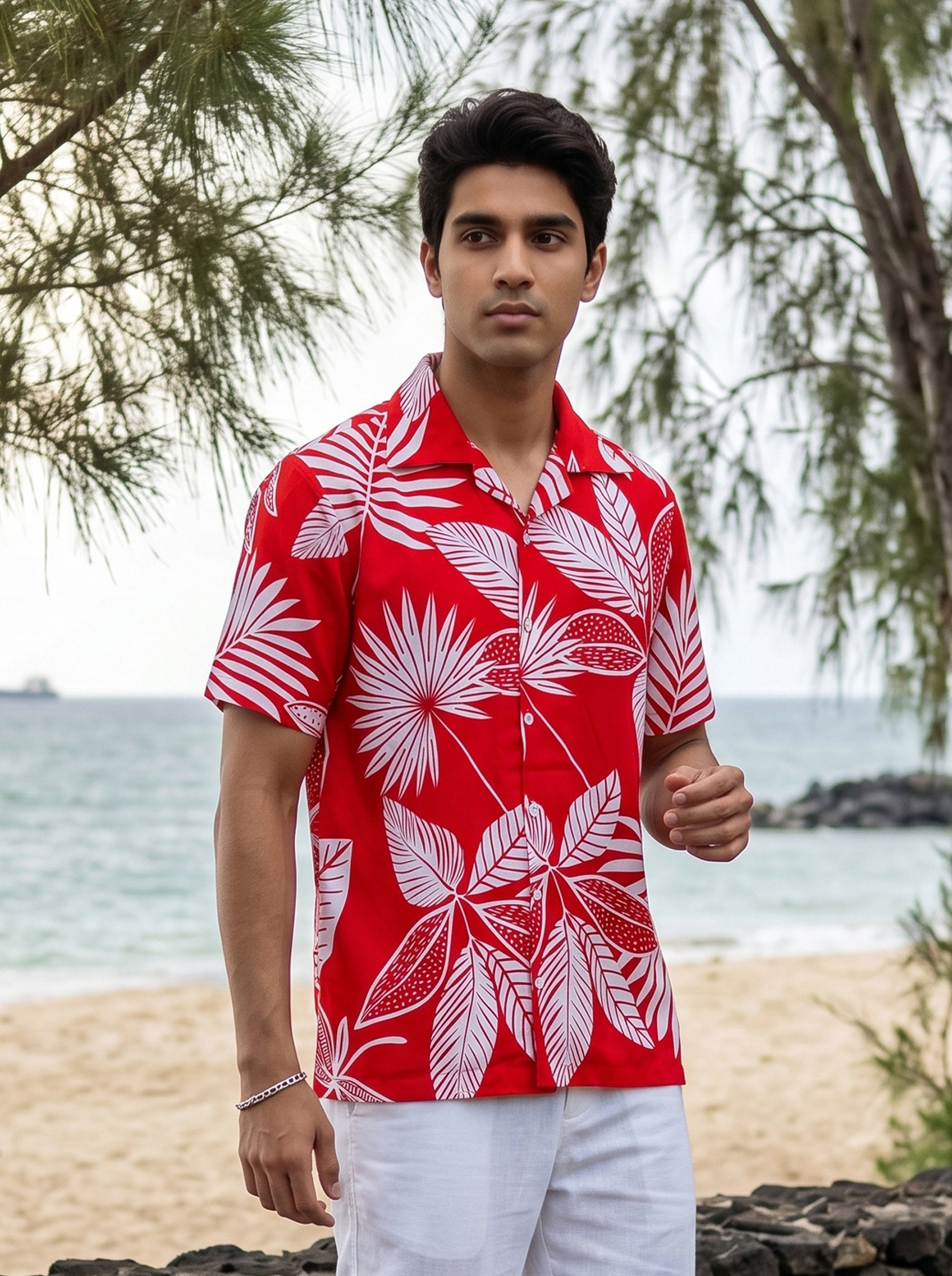 Men’s Short Sleeve Resort Shirt – Beach & Pool Party Wear