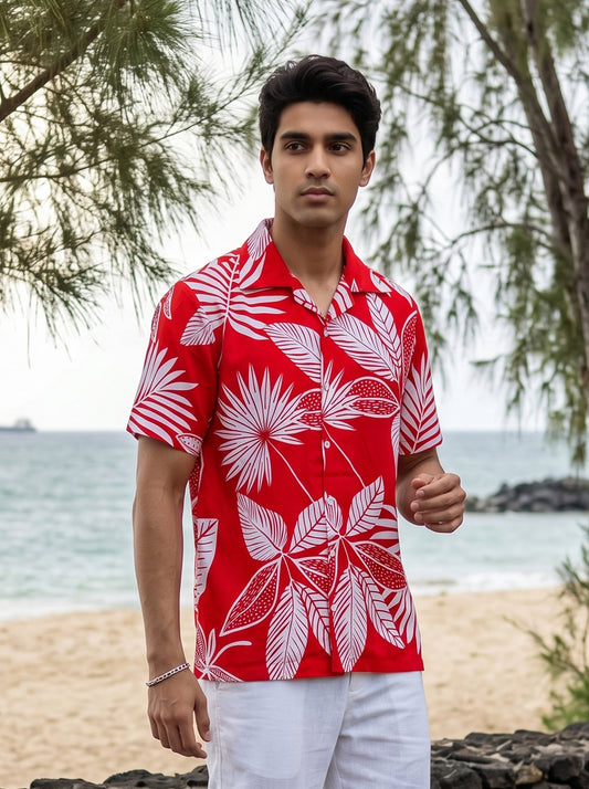 Men’s Short Sleeve Resort Shirt – Beach & Pool Party Wear