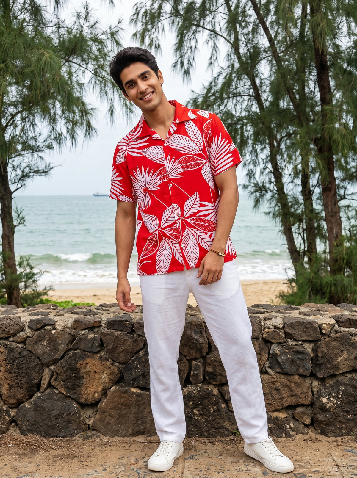 Men’s Short Sleeve Resort Shirt – Beach & Pool Party Wear