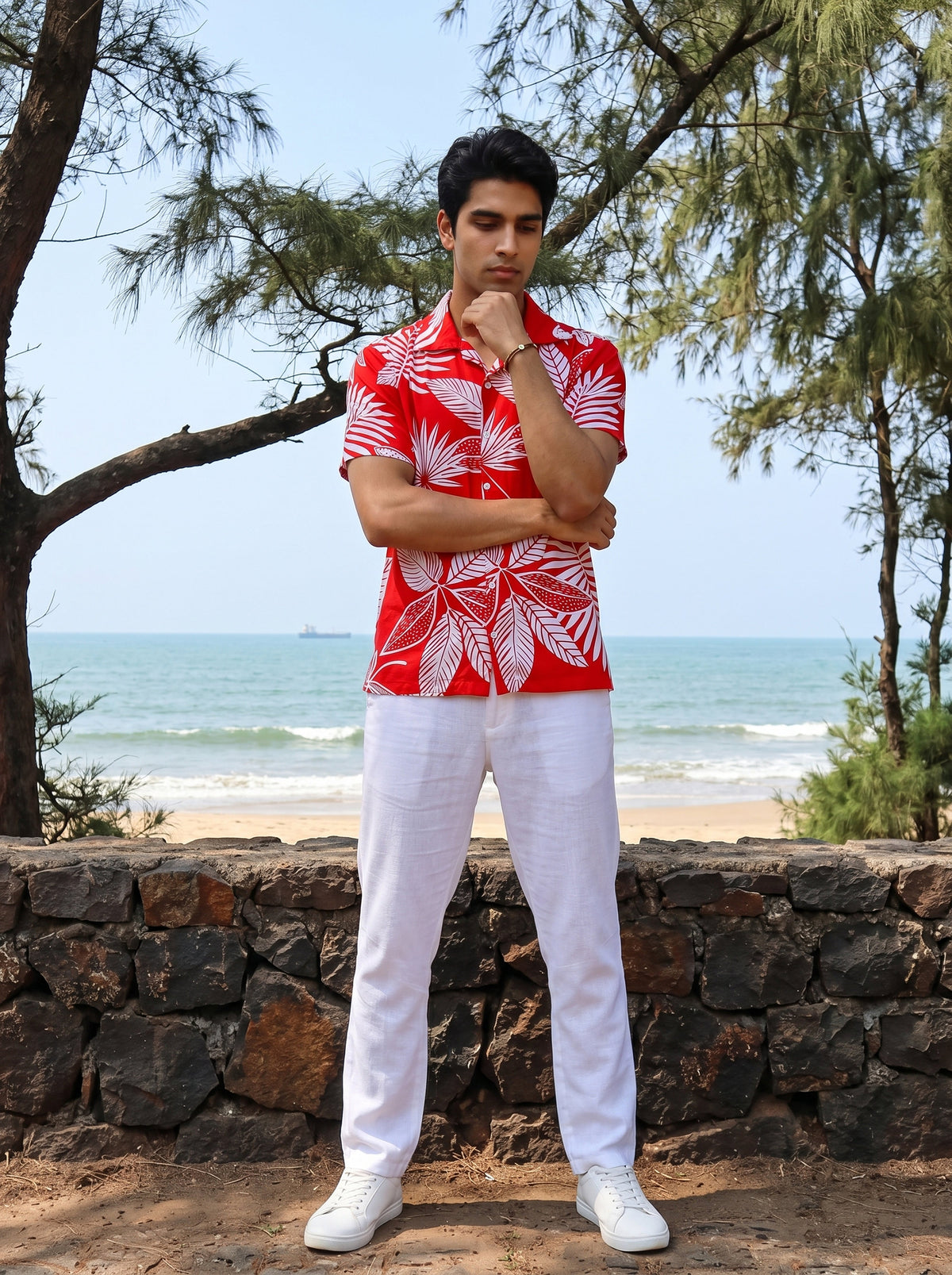 Men’s Short Sleeve Resort Shirt – Beach & Pool Party Wear