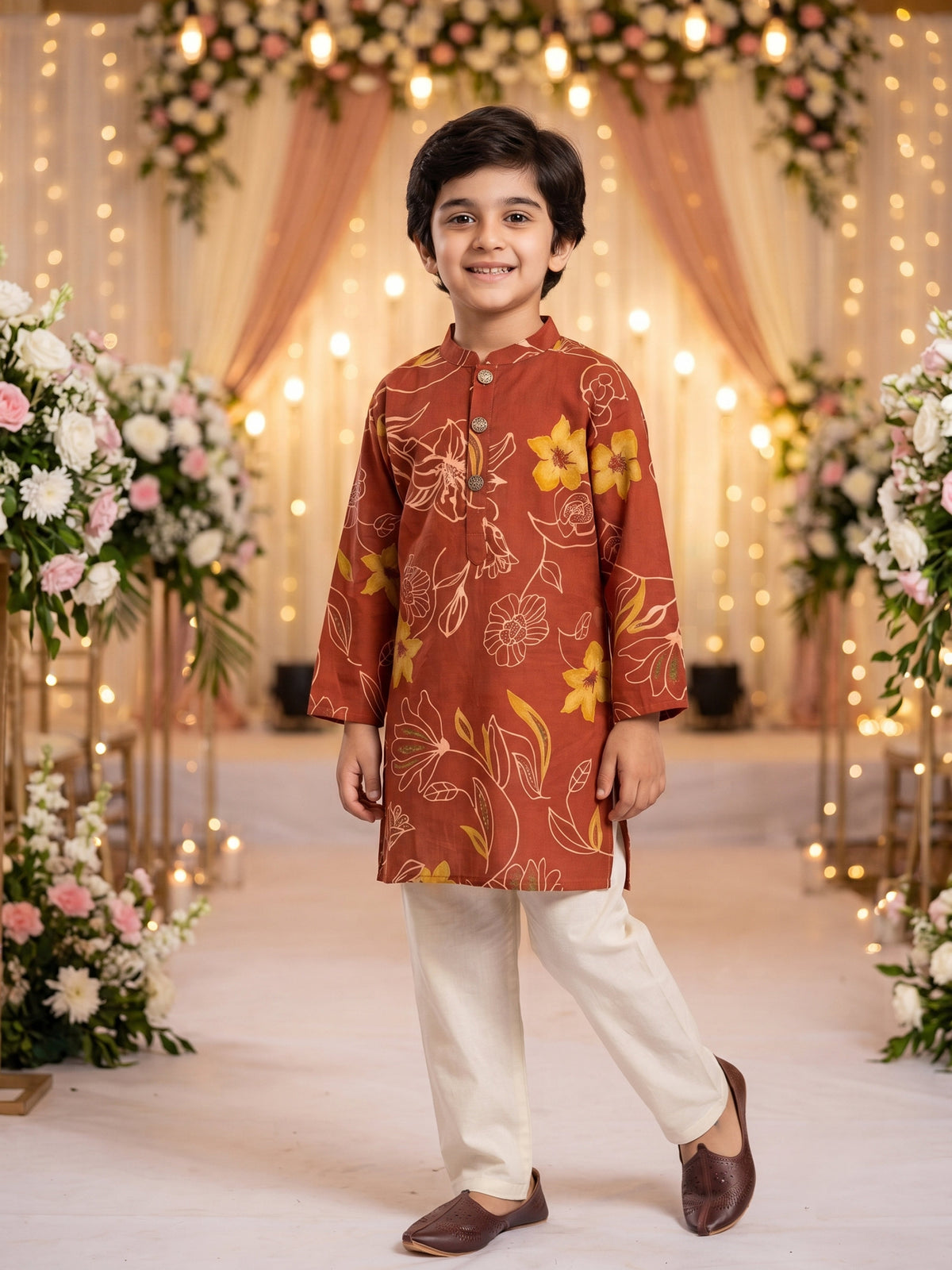 Boys Cotton Kurta Pajama Set – Festive Wear