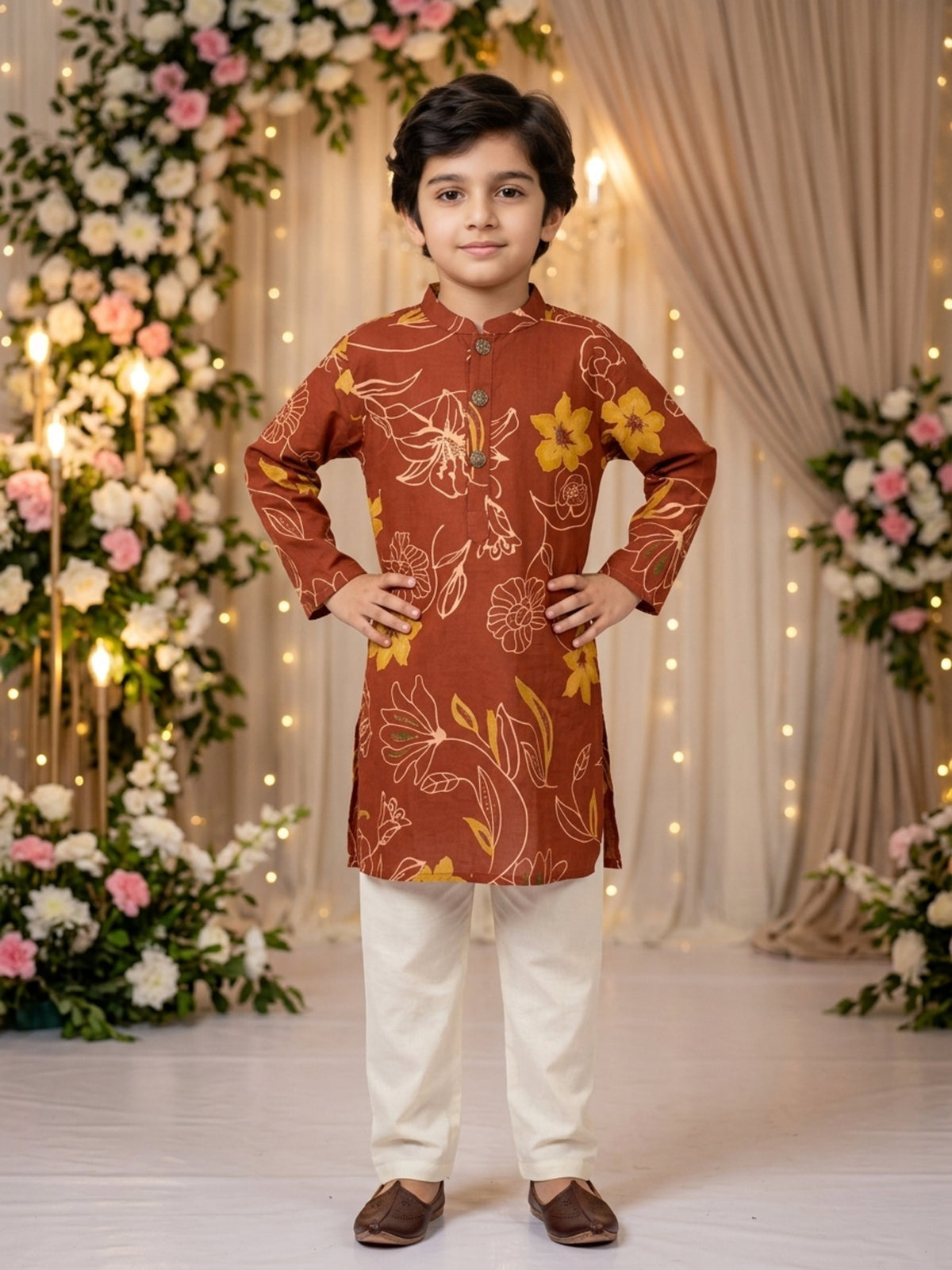 Boys Cotton Kurta Pajama Set – Festive Wear