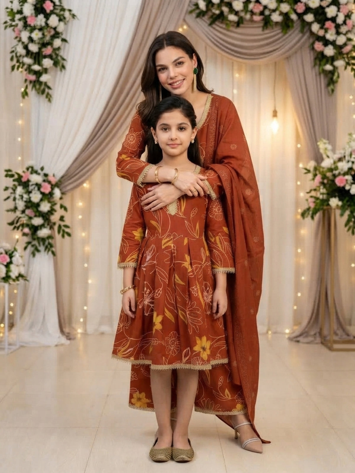 Mother & Daughter Matching Set – Cotton Ethnic Wear