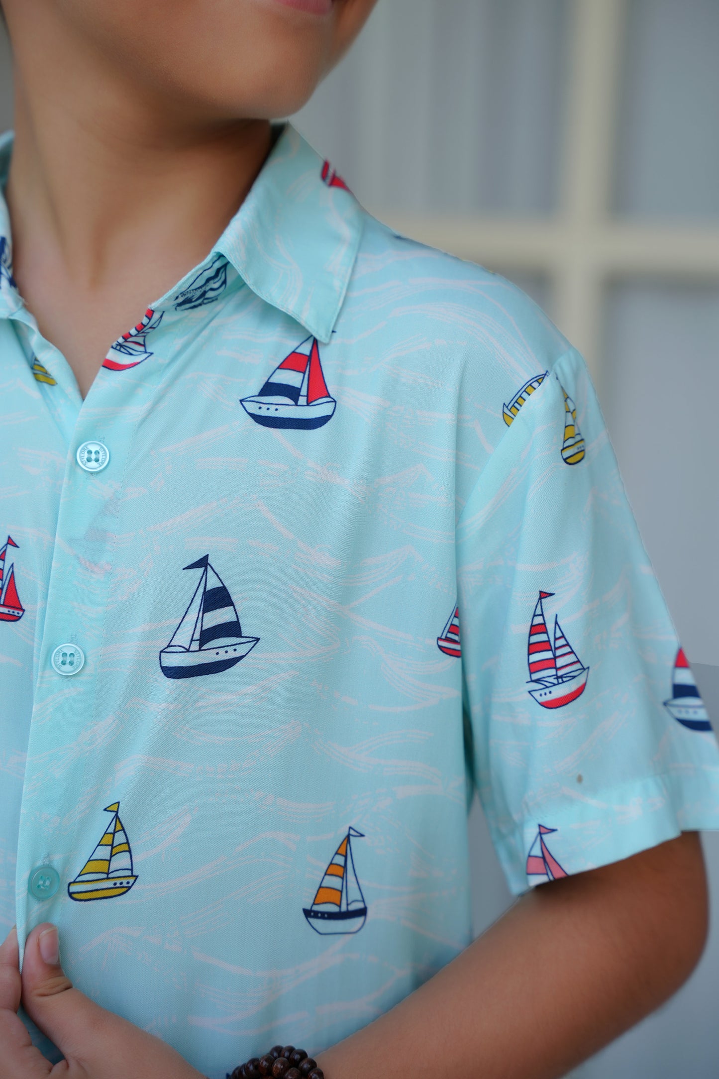 Boys Tropical Co-Ord Set – Beach Vacation Shirt & Shorts for Birthday and Pool Party