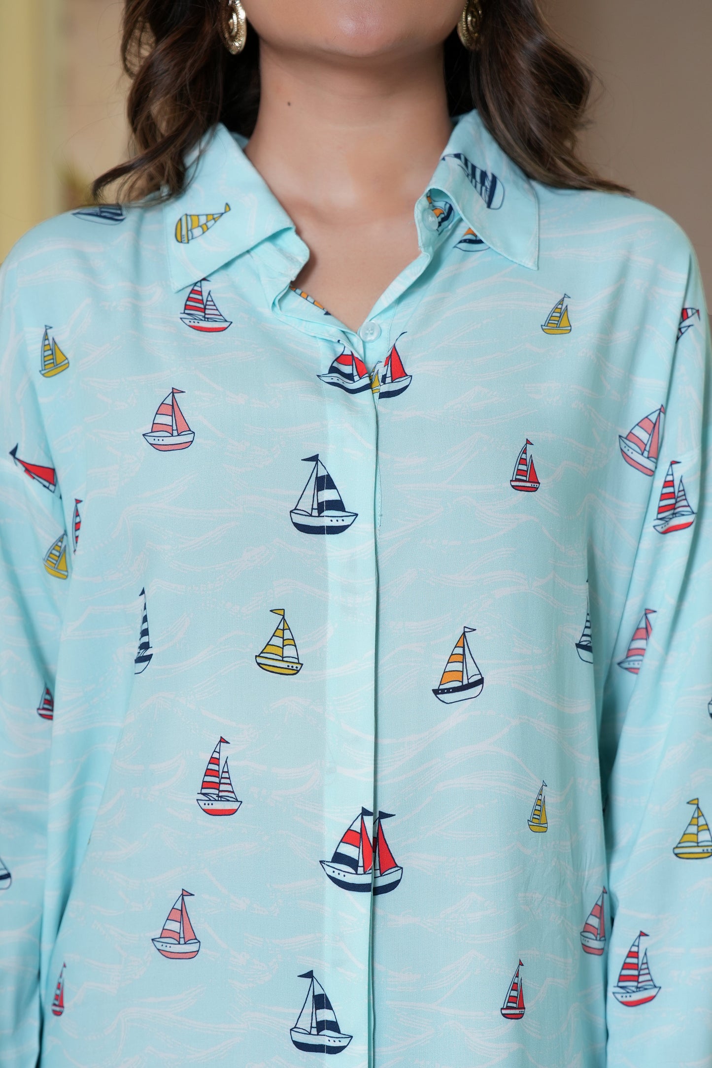 Women Long Sleeves Shirt – Resort Wear for Beach Holiday Dinner and Staycation