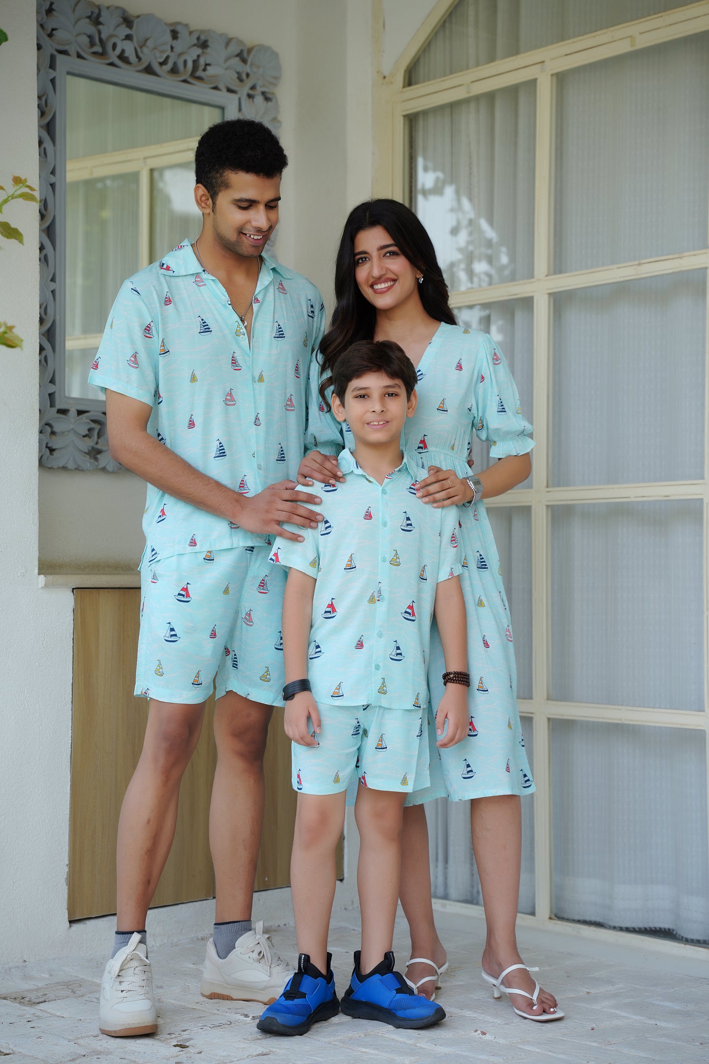 Matching Outfits for Family of 3 – Tropical Vacation Combo for Beach and Birthday