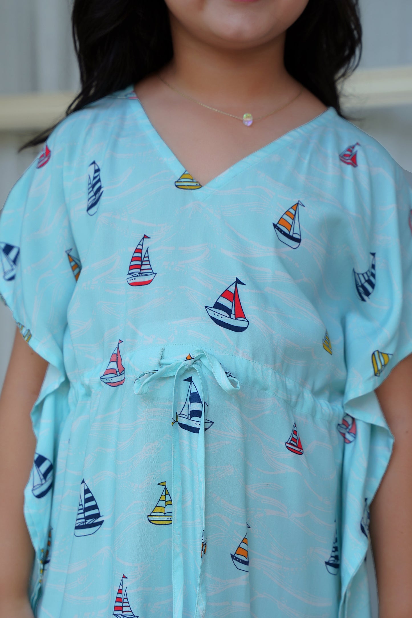 Girls Short Kaftan – Beach Holiday Birthday and Pool Party Wear