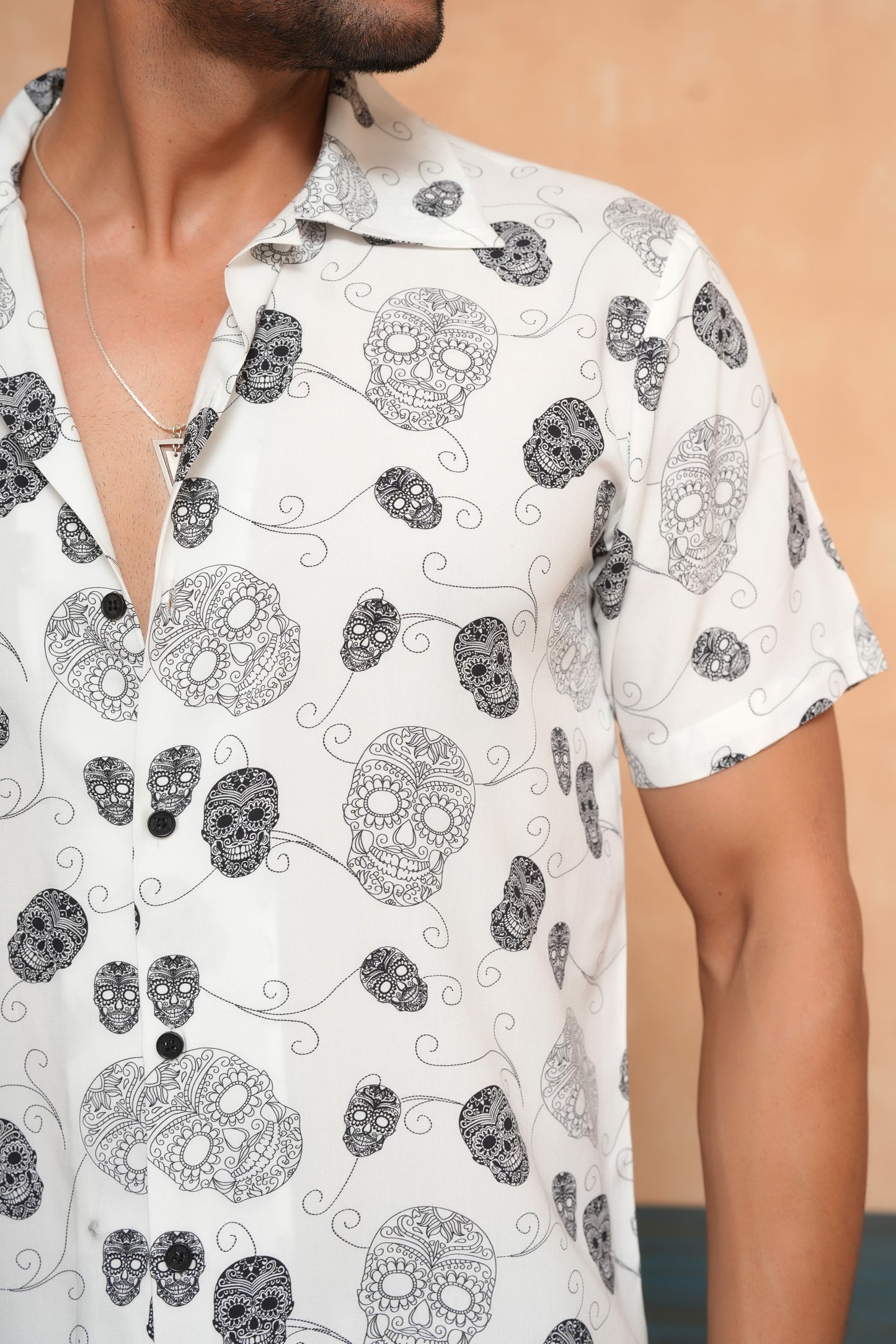 Men’s Resort Co-Ord Set – Printed Tropical Shirt & Shorts
