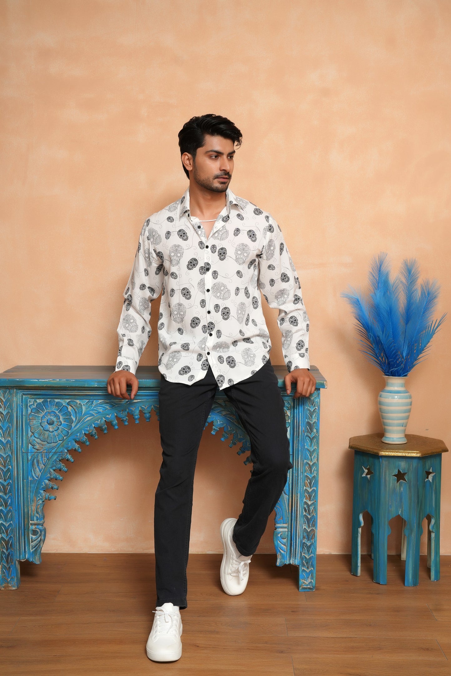 Men’s Full Sleeve Viscose Shirt – Smart & Breathable Beachwear