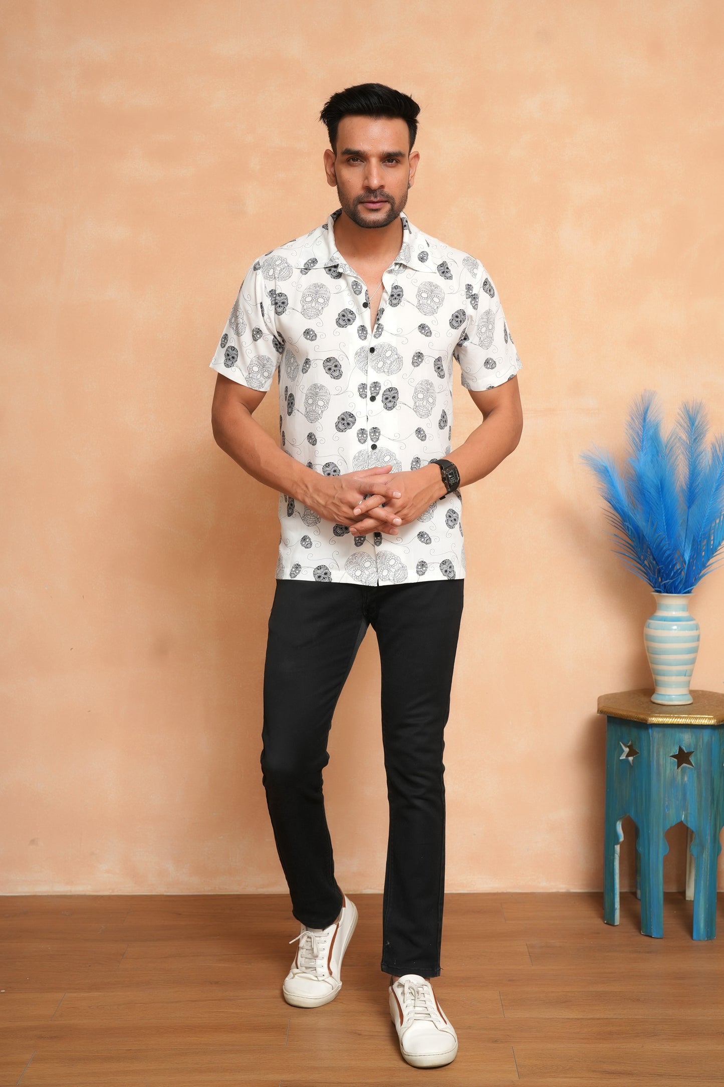 Men’s Tropical Cabana Shirt – Short Sleeve Summer Staple
