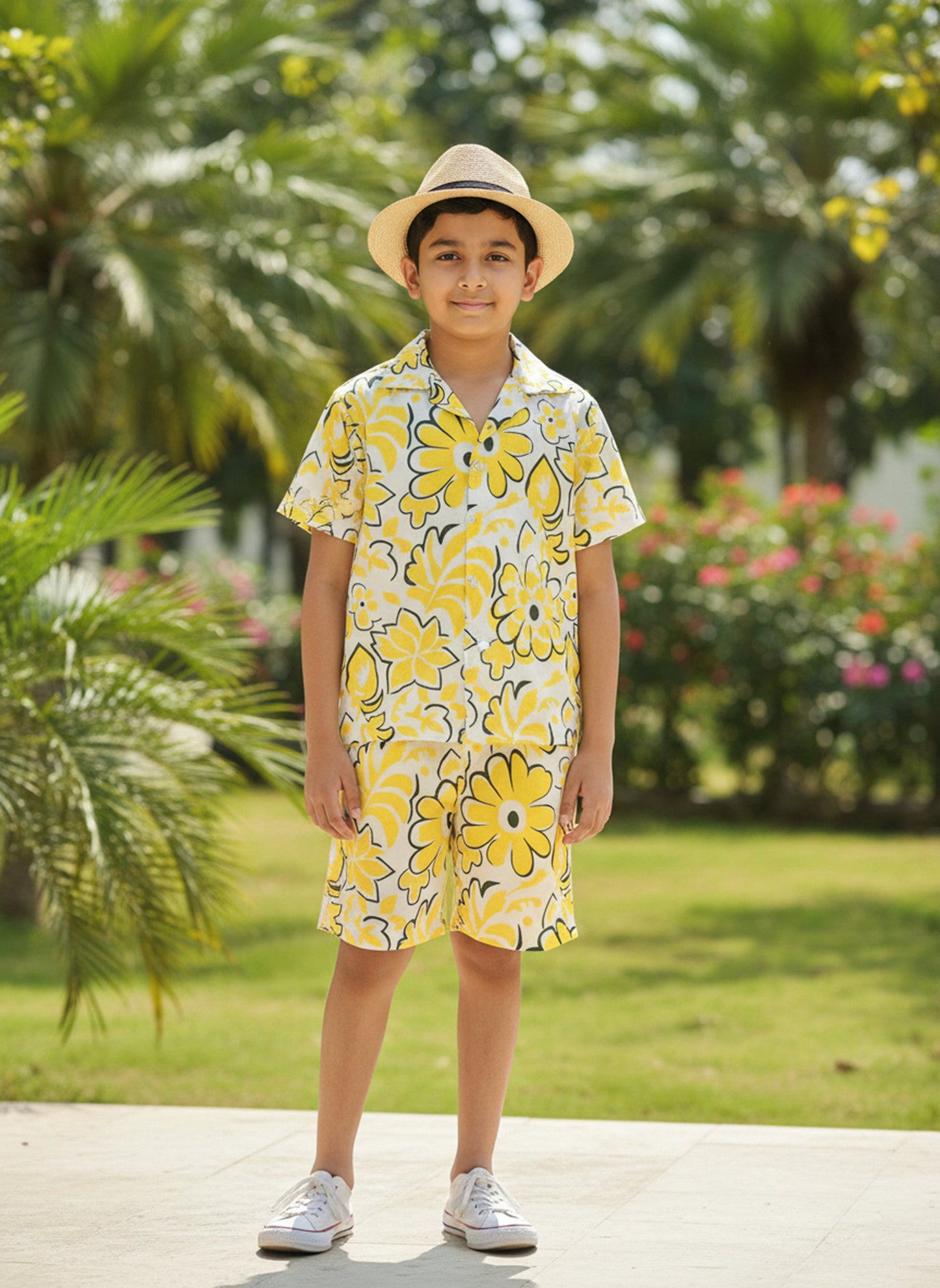 Boys Beach Co-Ord Set – Tropical Shirt & Shorts Vacation Outfit for Pool Party Birthday Goa Trip & Resort Holiday