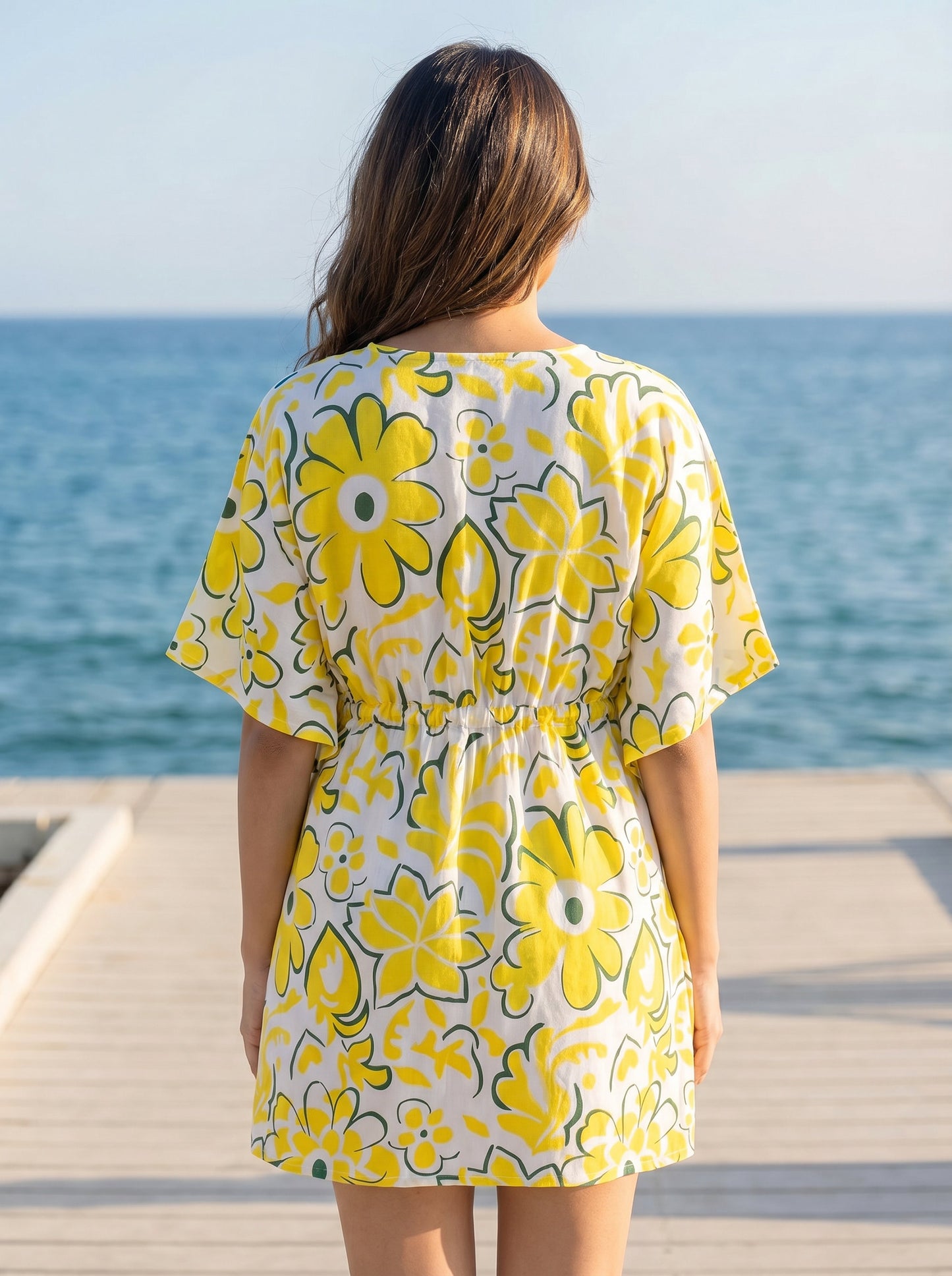 Womens Kaftan Beach Dress – Resort Wear for Honeymoon Vacation Dinner Goa Maldives & Tropical Holiday