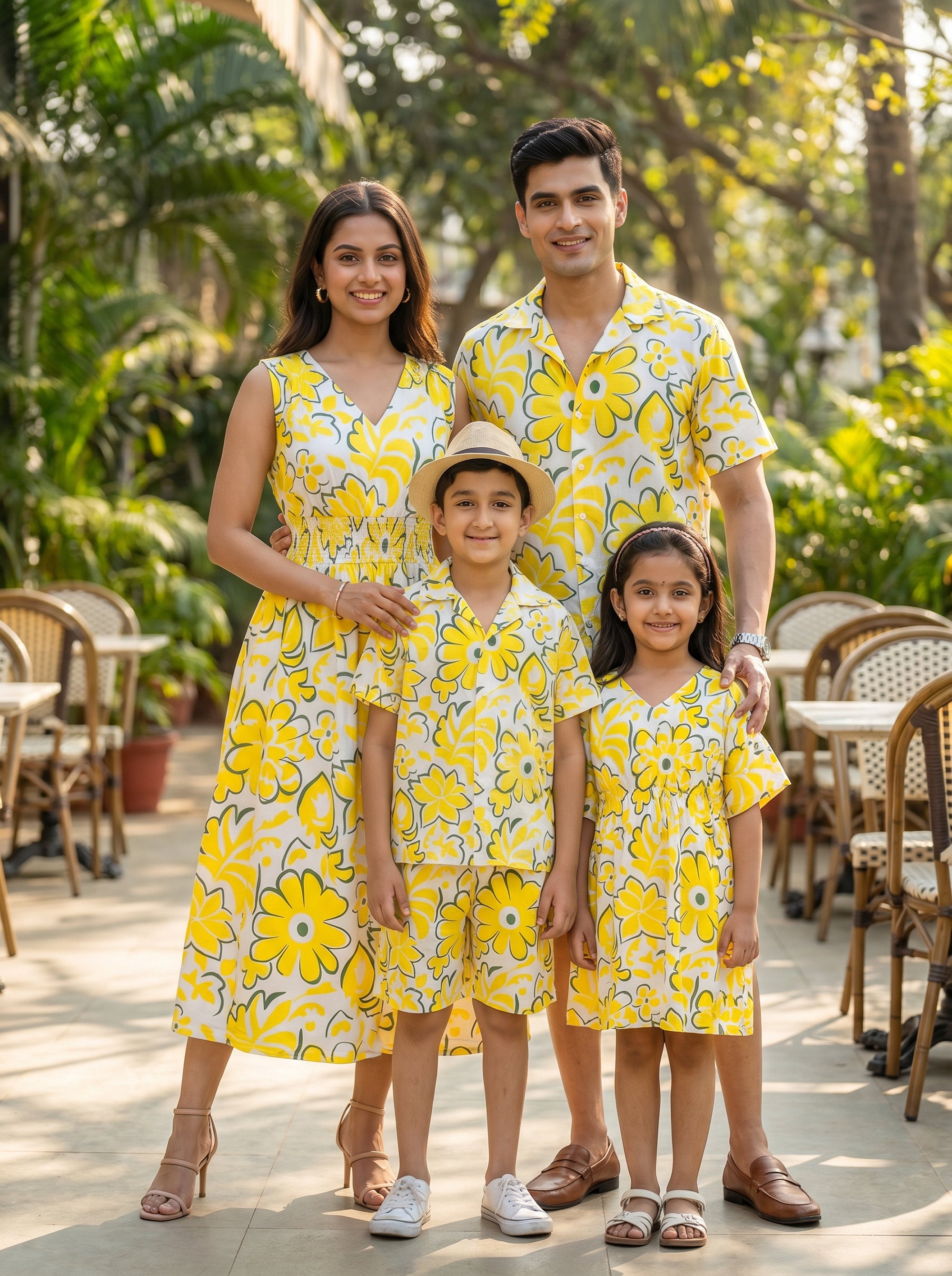 Family Matching Beach Outfits – Vacation Resort Wear for Parents Kids Family Photoshoot Birthday & Holiday Travel