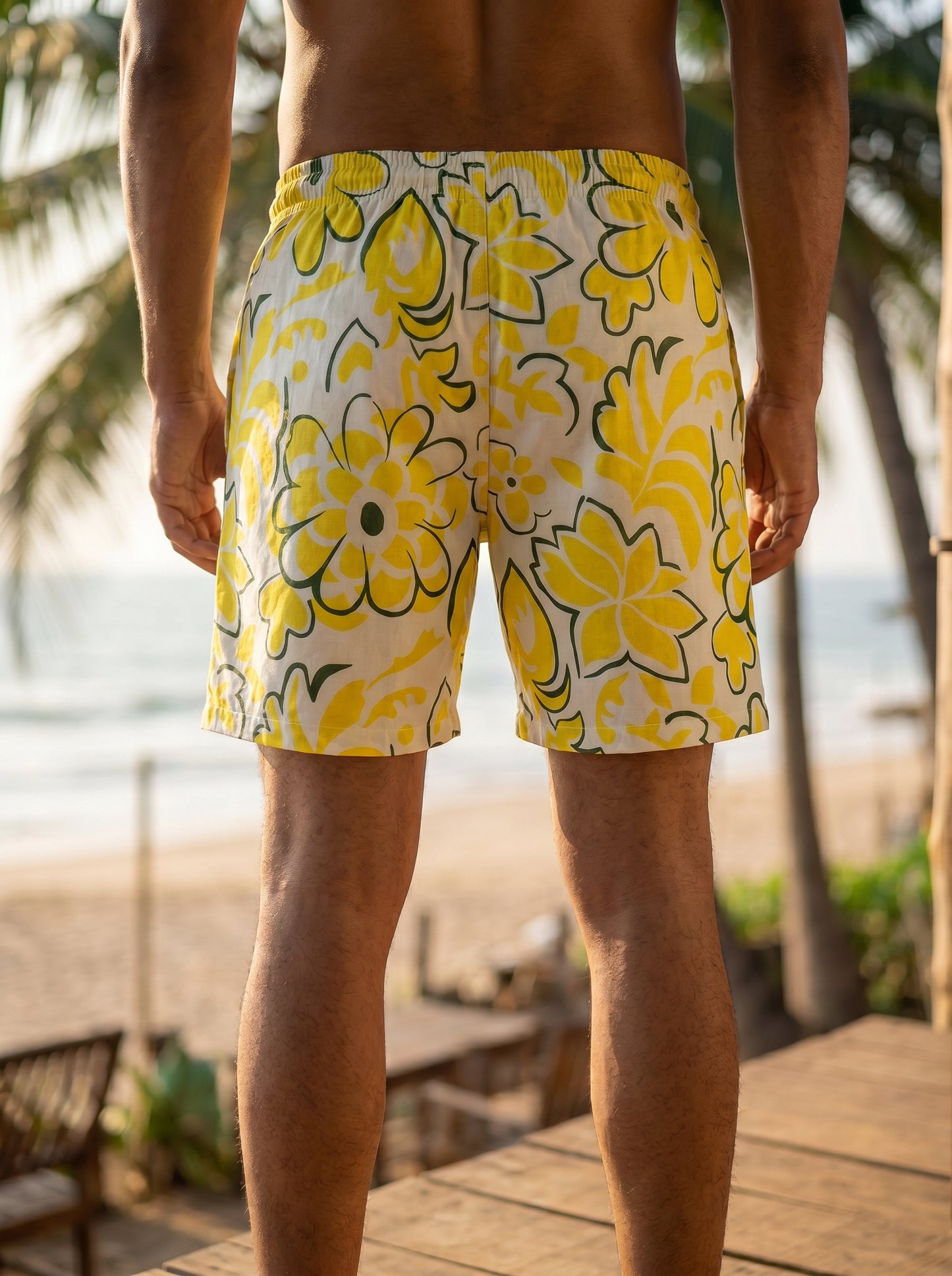 Mens Tropical Shorts – Beach Vacation Poolside Resort Party Cruise Wear & Summer Travel Outfit