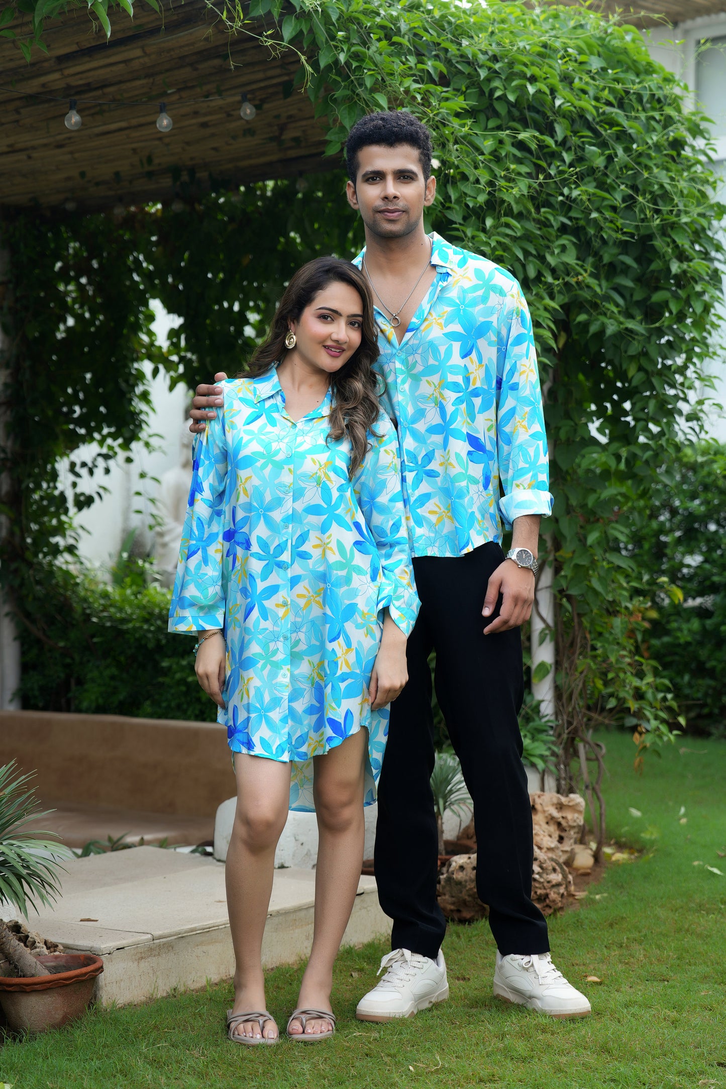 Couple Twinning Outfit – Shirt and Dress for Vacation Parties