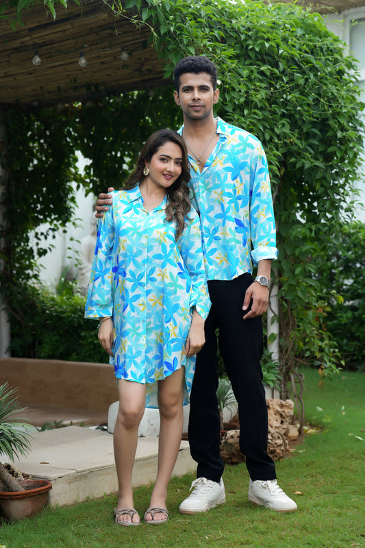 Couple Twinning Outfit – Shirt and Dress for Vacation Parties