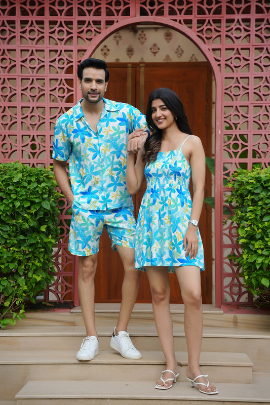 Couple Matching Dress Combo – Pool Party and Resort Outfit