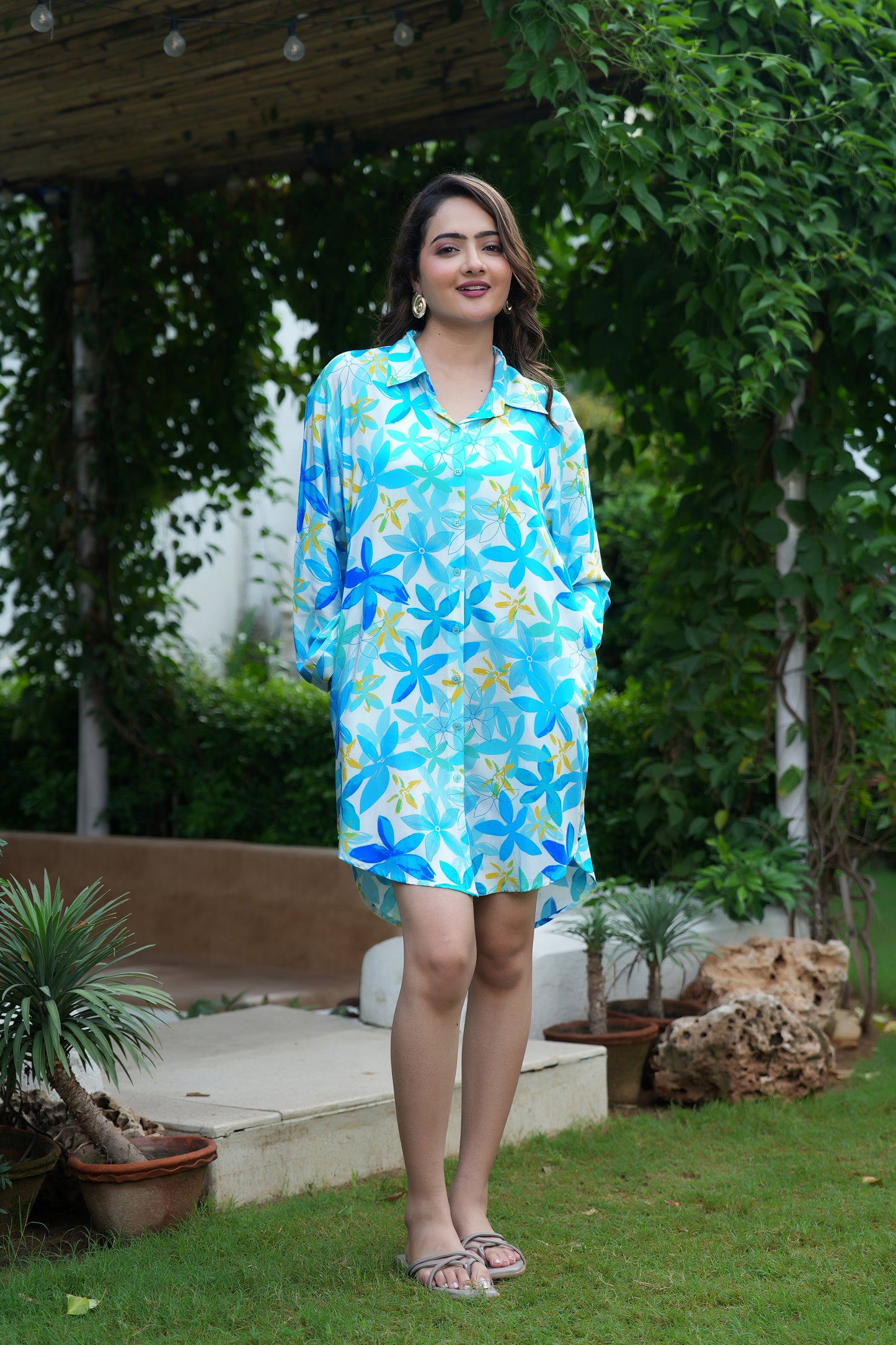 Womens Long Shirt Dress – Beach Dinner and Vacation Wear