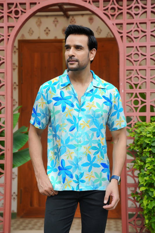 Mens Short Sleeve Beach Shirt – Pool Party and Holiday Wear