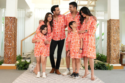 Group Matching Outfits – Coordinated Tropical Resort Wear for Friends & Family